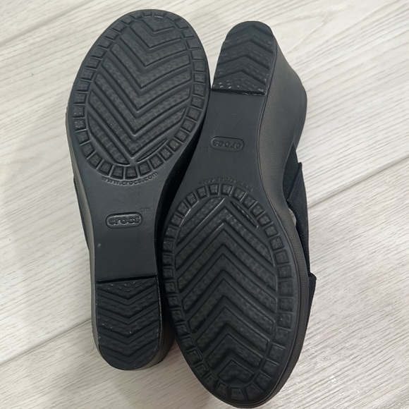 Women’s crock heels elastic  cross cross black size 7 - Picture 5 of 5